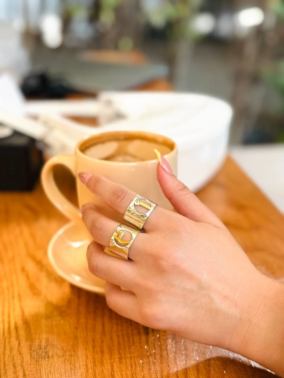 Just Your Letter Ring - Silver & Gold Plated - Image 5