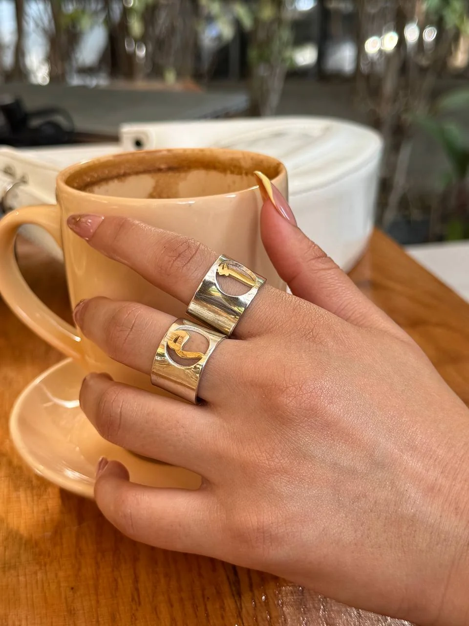 Just Your Letter Ring - Silver & Gold Plated - Image 7
