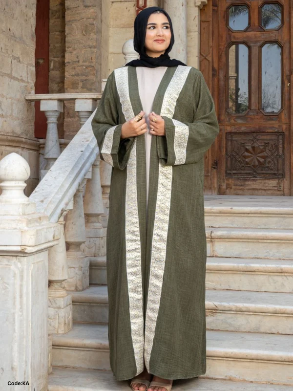 Khadija islamic Cardigan - Linen - Image 10
