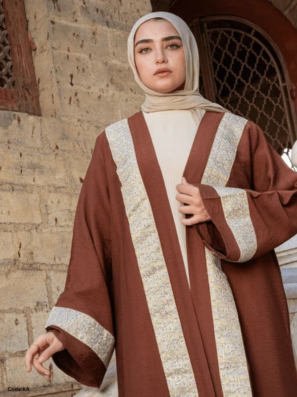 Khadija islamic Cardigan - Linen - Image 11