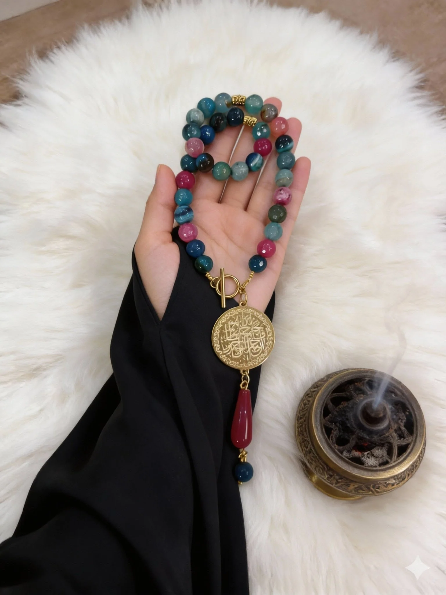 Khawla Rosary - Agate Stones - Image 4