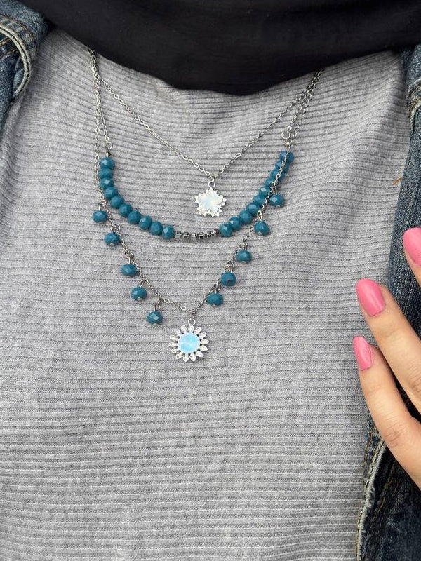 Laila Necklace - Crystal Stones - Image 3