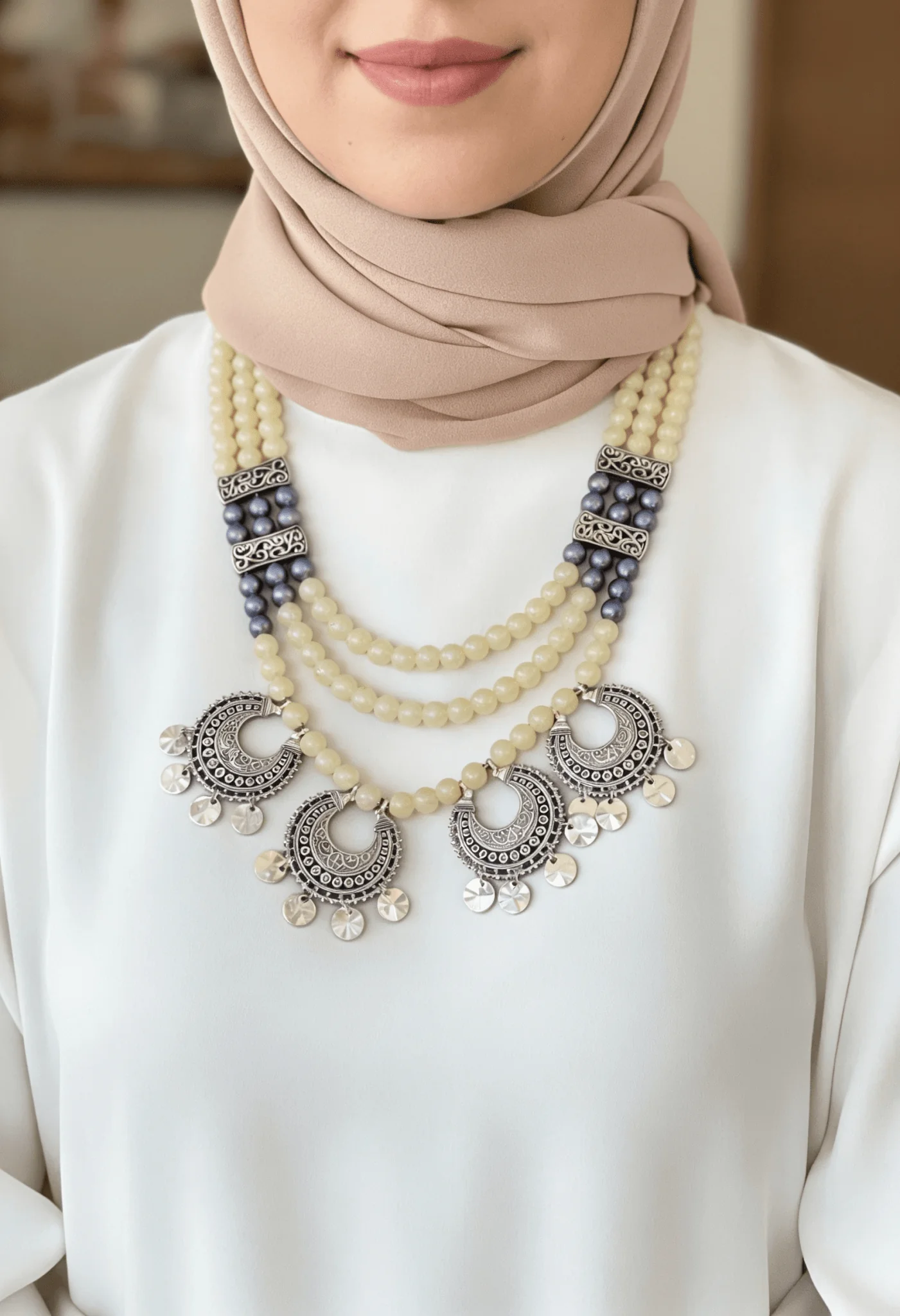 Lamis Necklace - Agate Stones