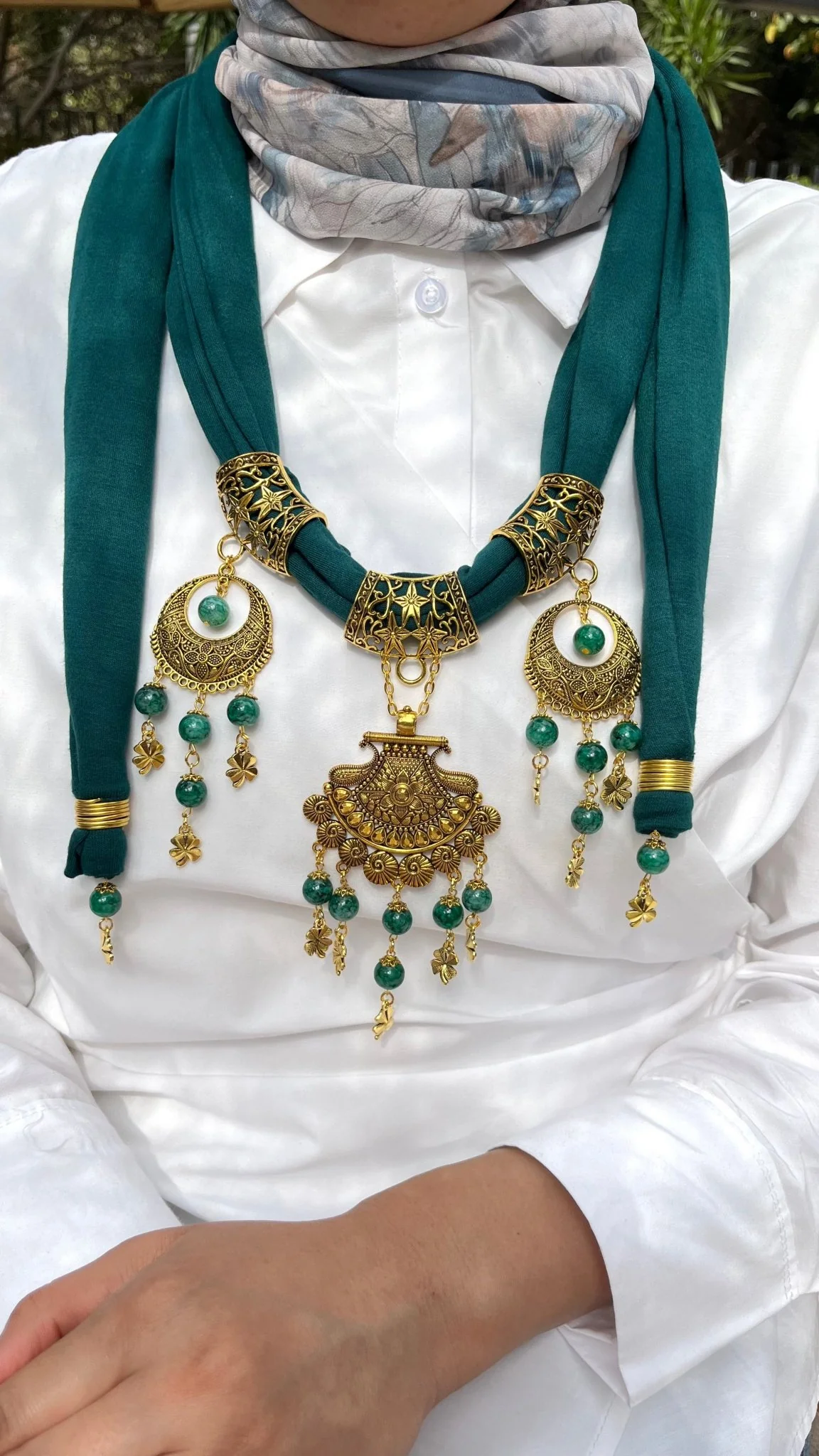 Lamya Necklace Scarf - Cotton - Image 8