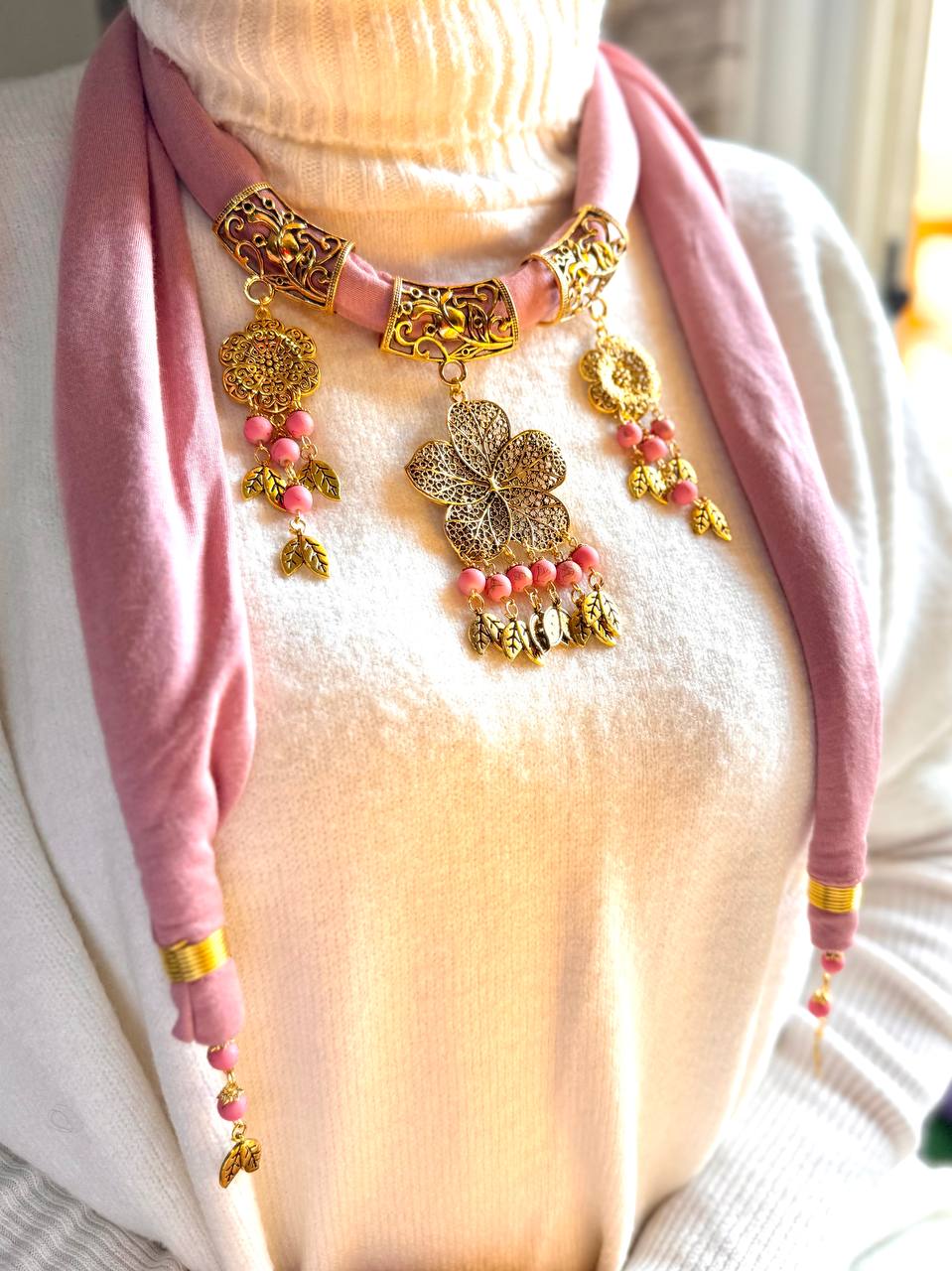 Layan Necklace Scarf - Cotton - Image 2