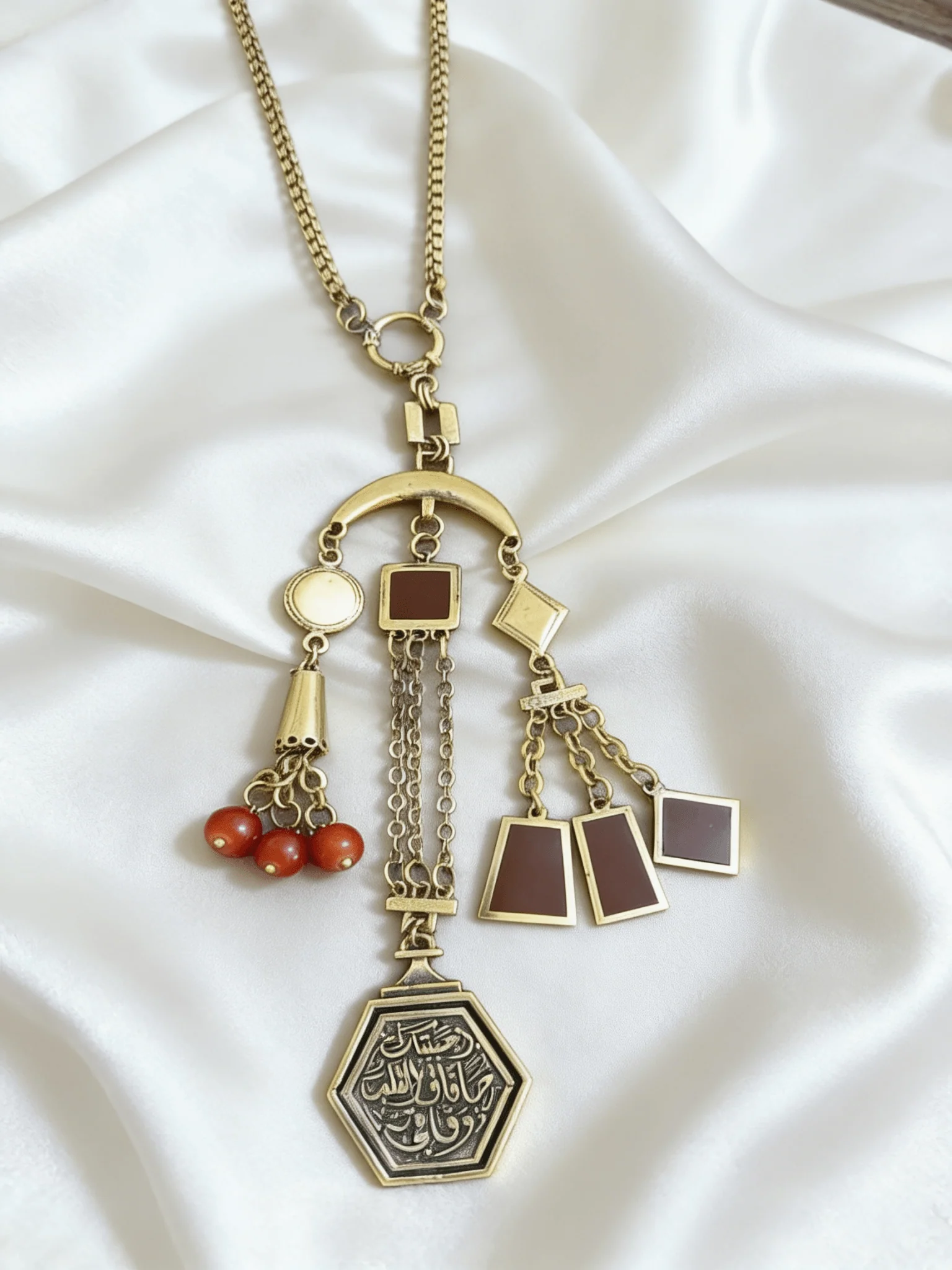 أحبك حبا فاًق القلب وفاقنى Necklace - Pure Copper
