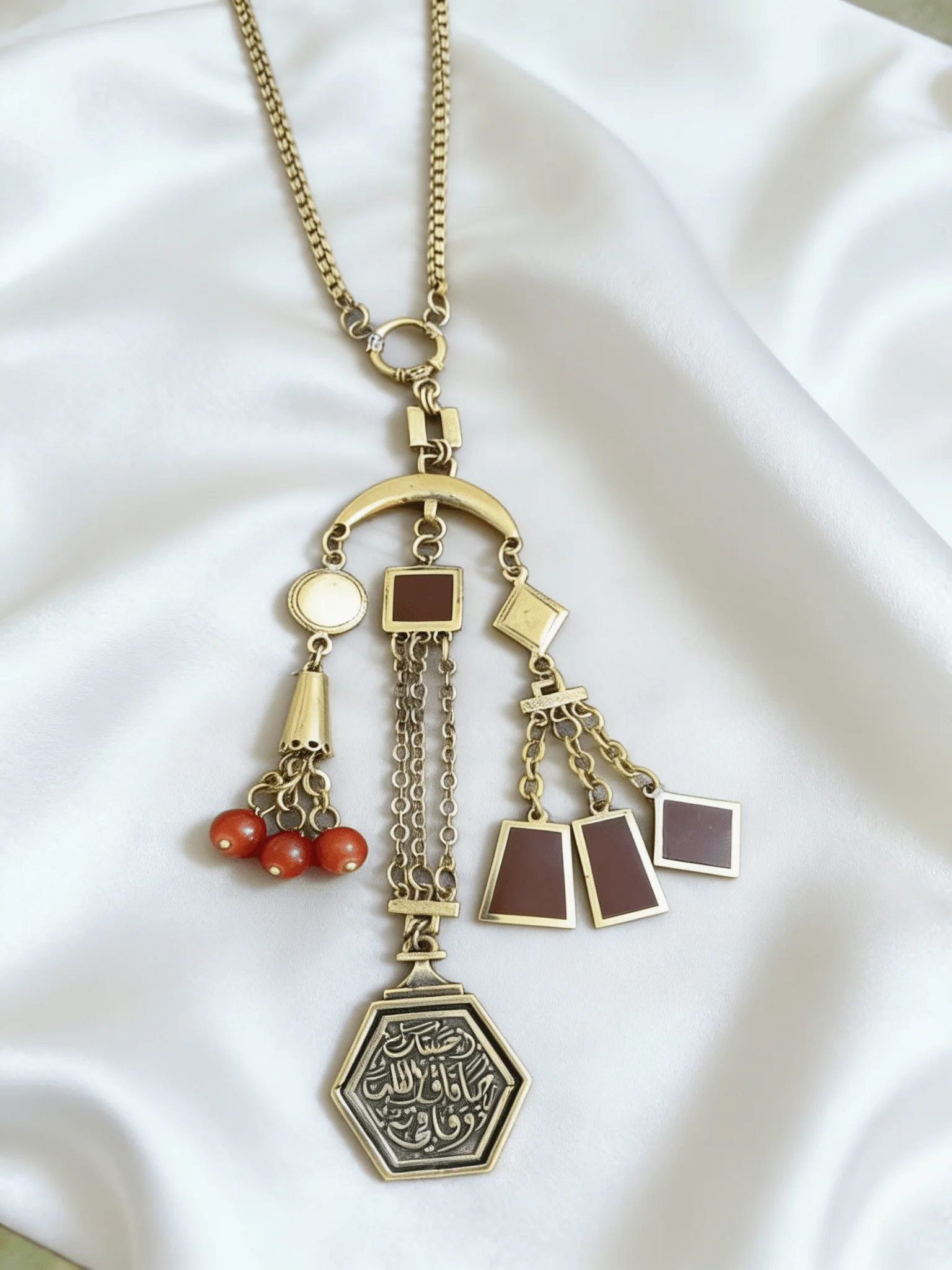 أحبك حبا فاًق القلب وفاقنى Necklace - Pure Copper - Image 3