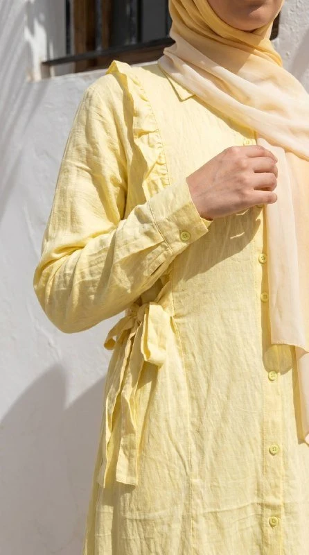 Luxe Flow Linen Dress - Image 4