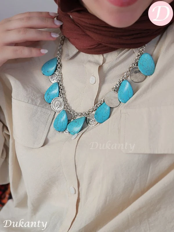 Marina Necklace - Turquoise Stone - Image 2