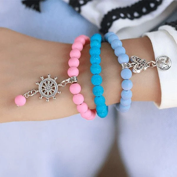 Mary Set - Marble And Agate Bracelets