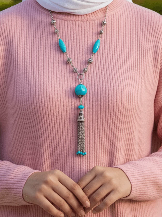 Mayaa Necklace - Agate Stones - Image 4