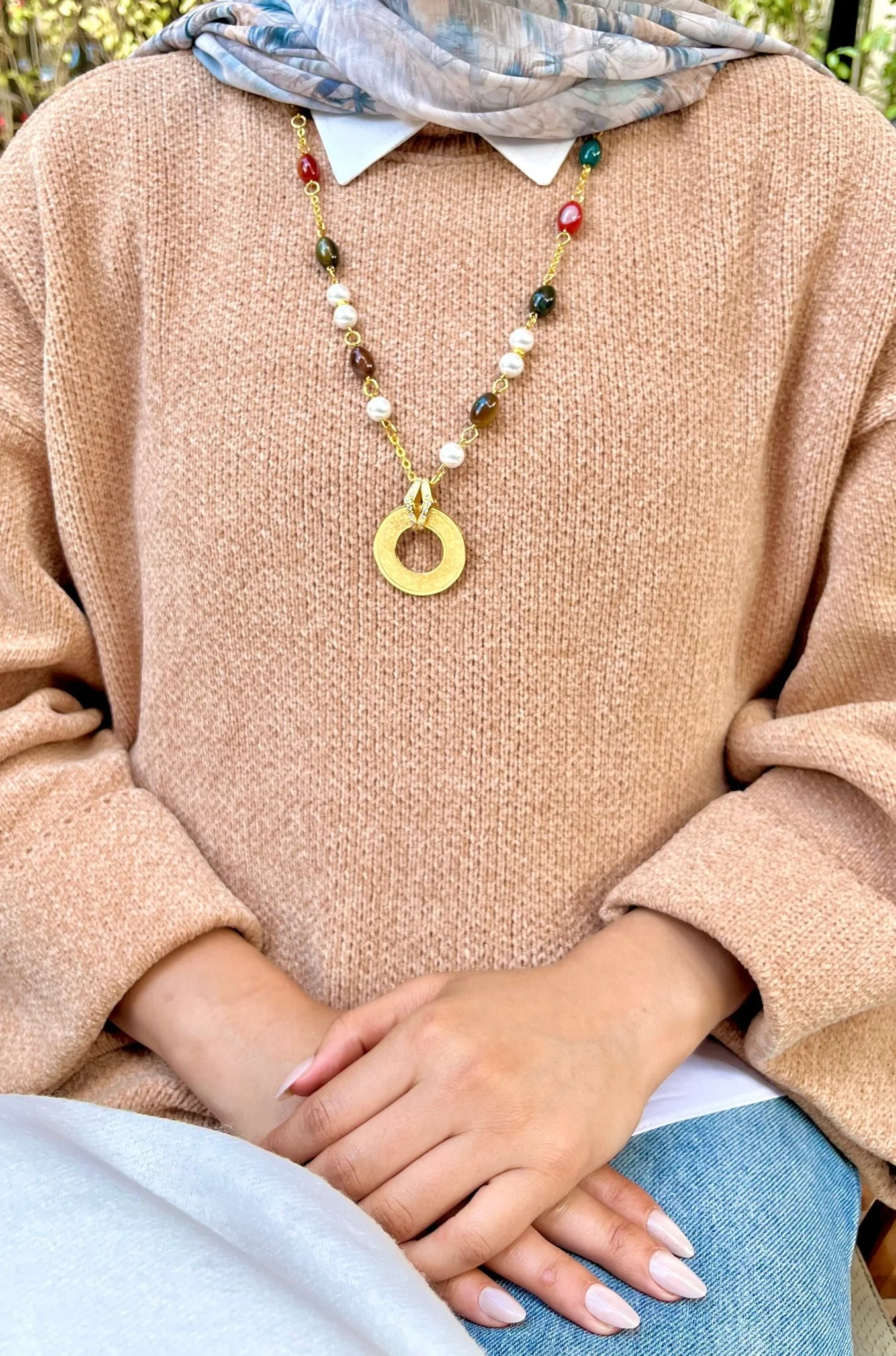 Misk Necklace - Agate Stones
