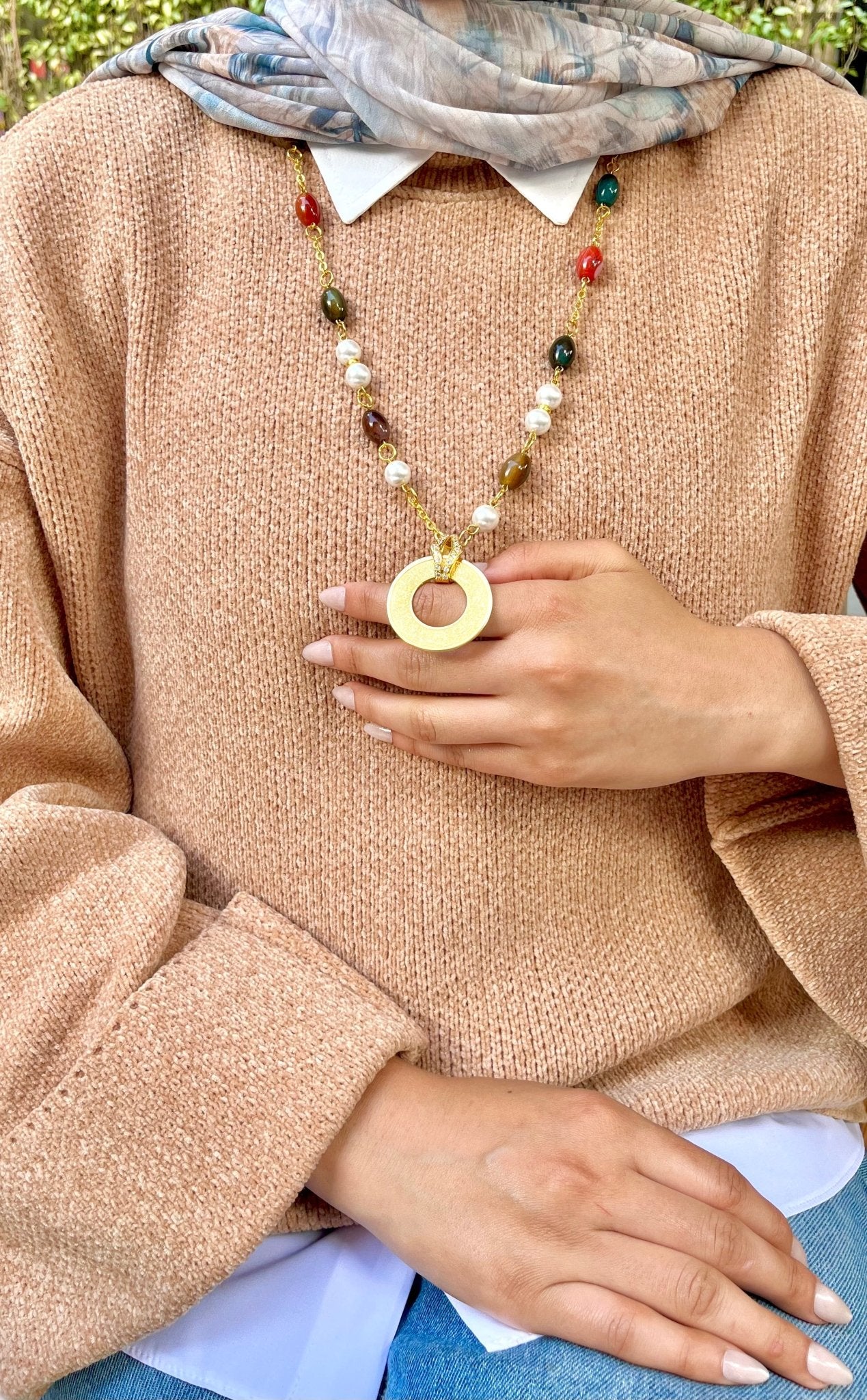 Misk Necklace - Agate Stones - Image 3