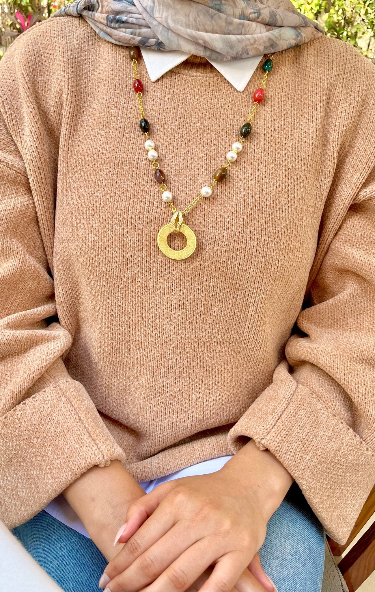 Misk Necklace - Agate Stones - Image 5