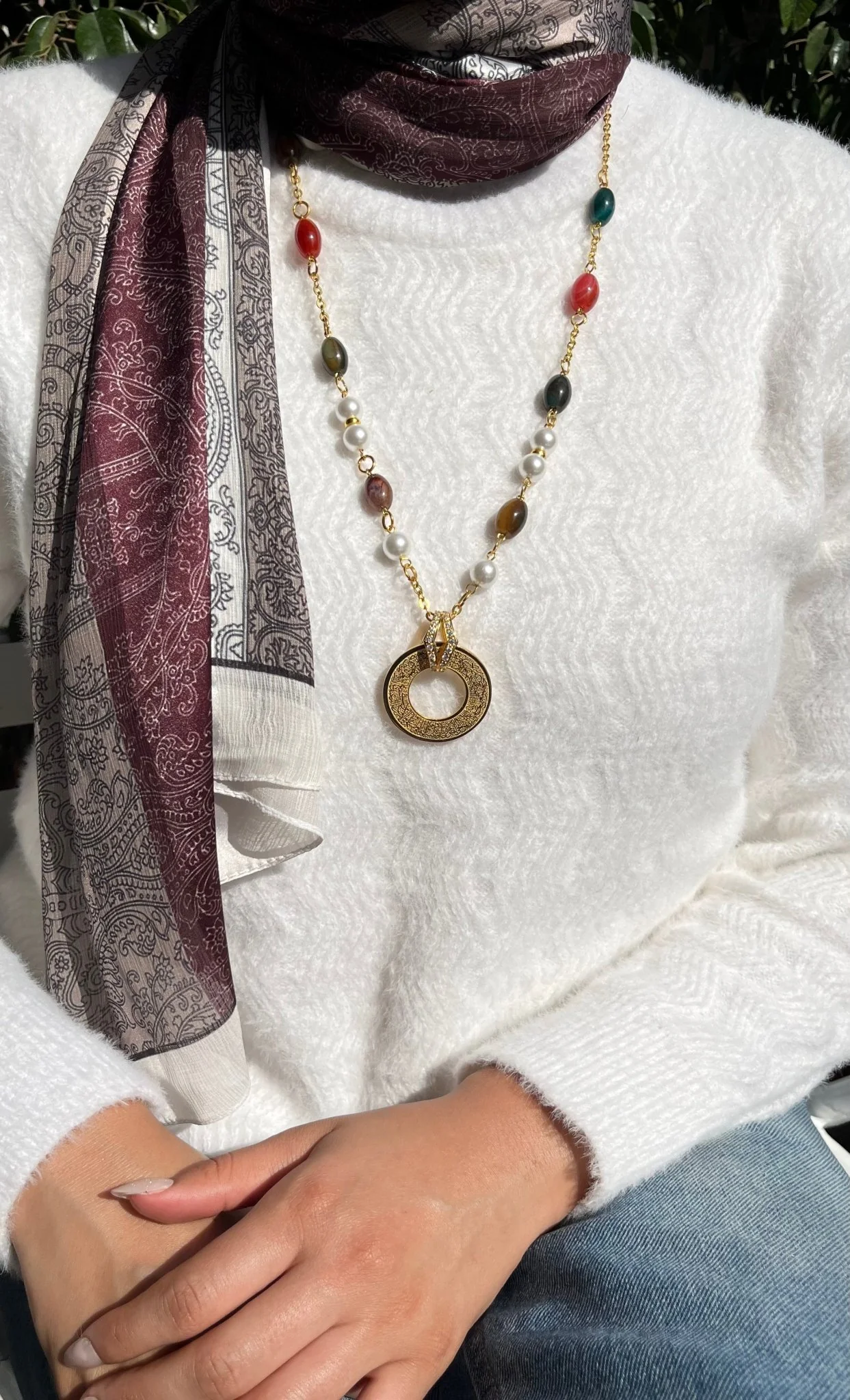 Misk Necklace - Agate Stones - Image 7