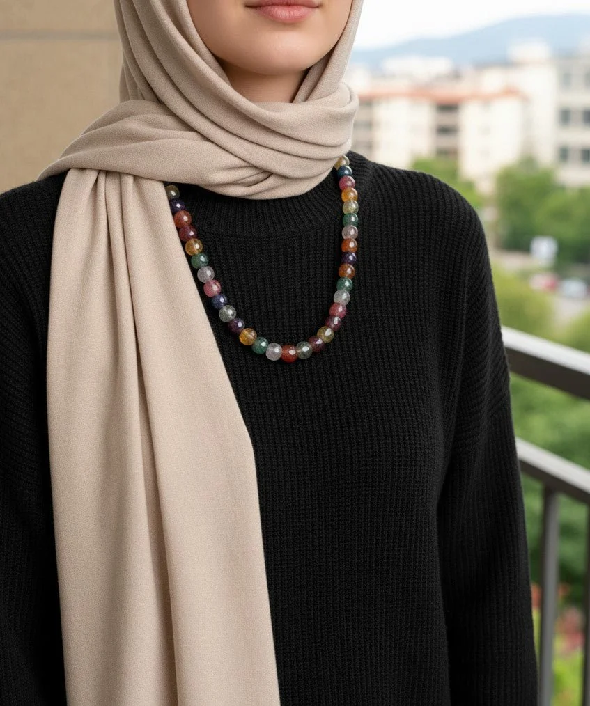 Multi-Color Agate Necklace
