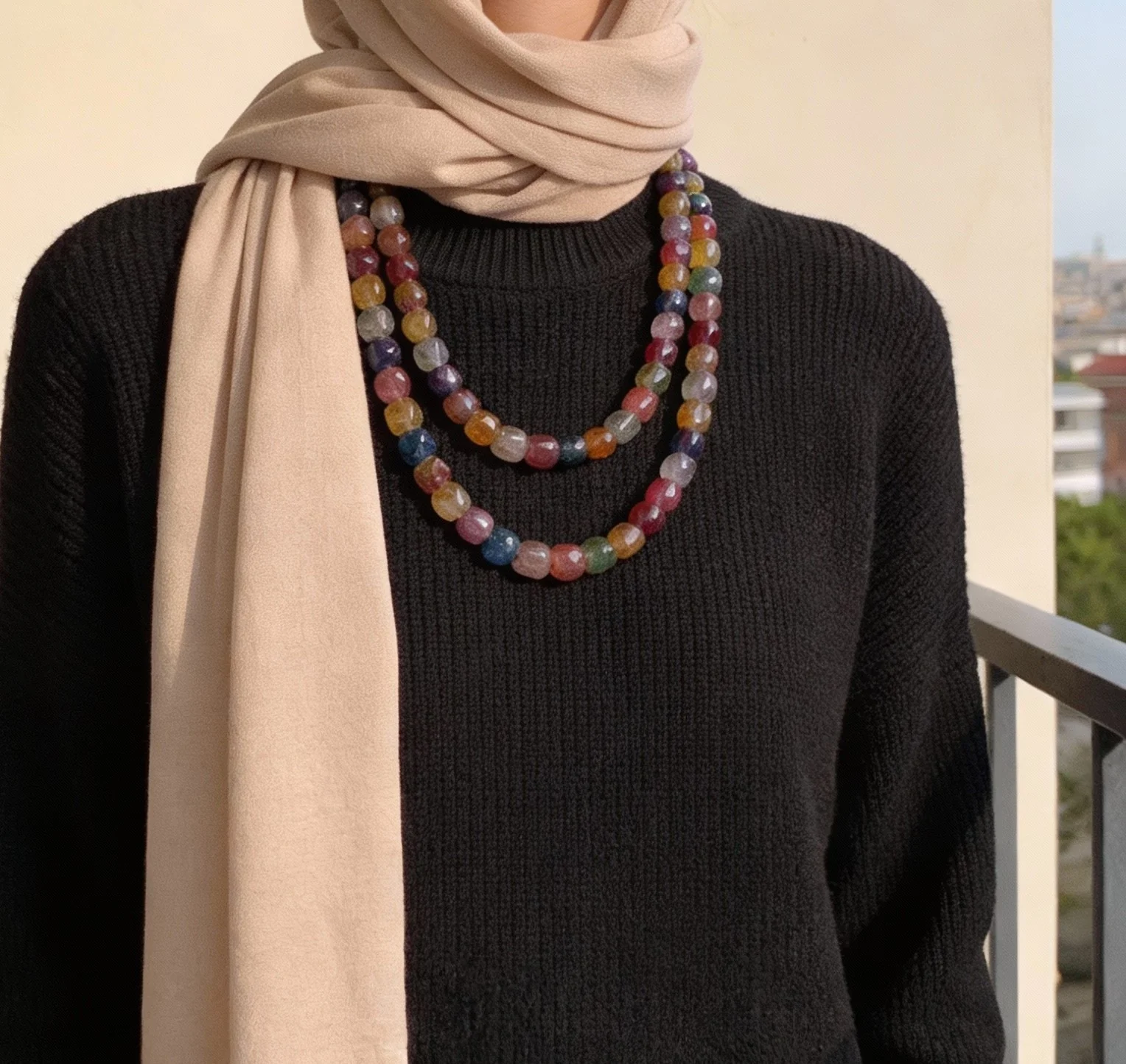 Multi-Color Agate Necklace - Image 3