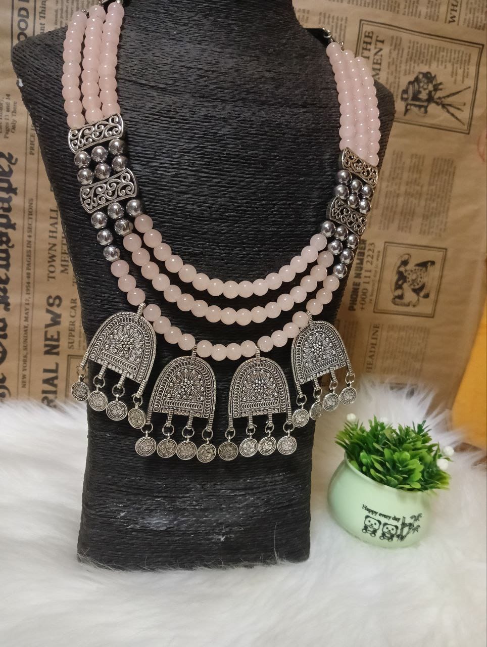 Nadra Necklace - Agate Stones - Image 2