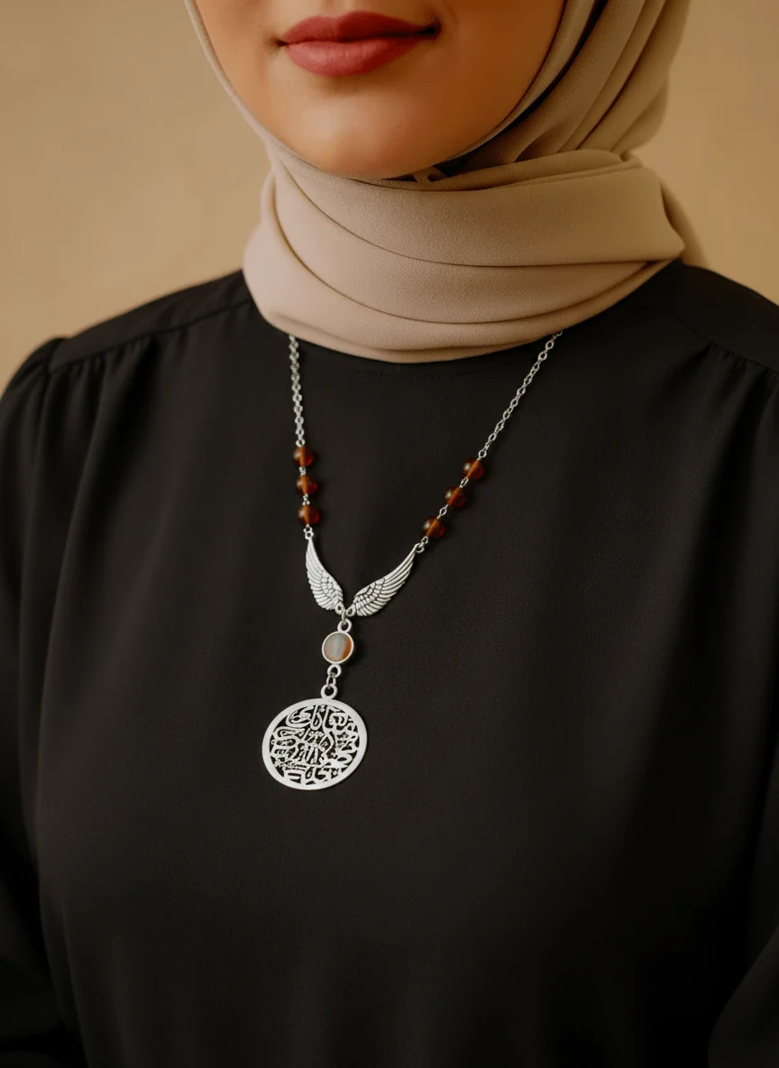 Najla Necklace - Silver Plated - Image 5