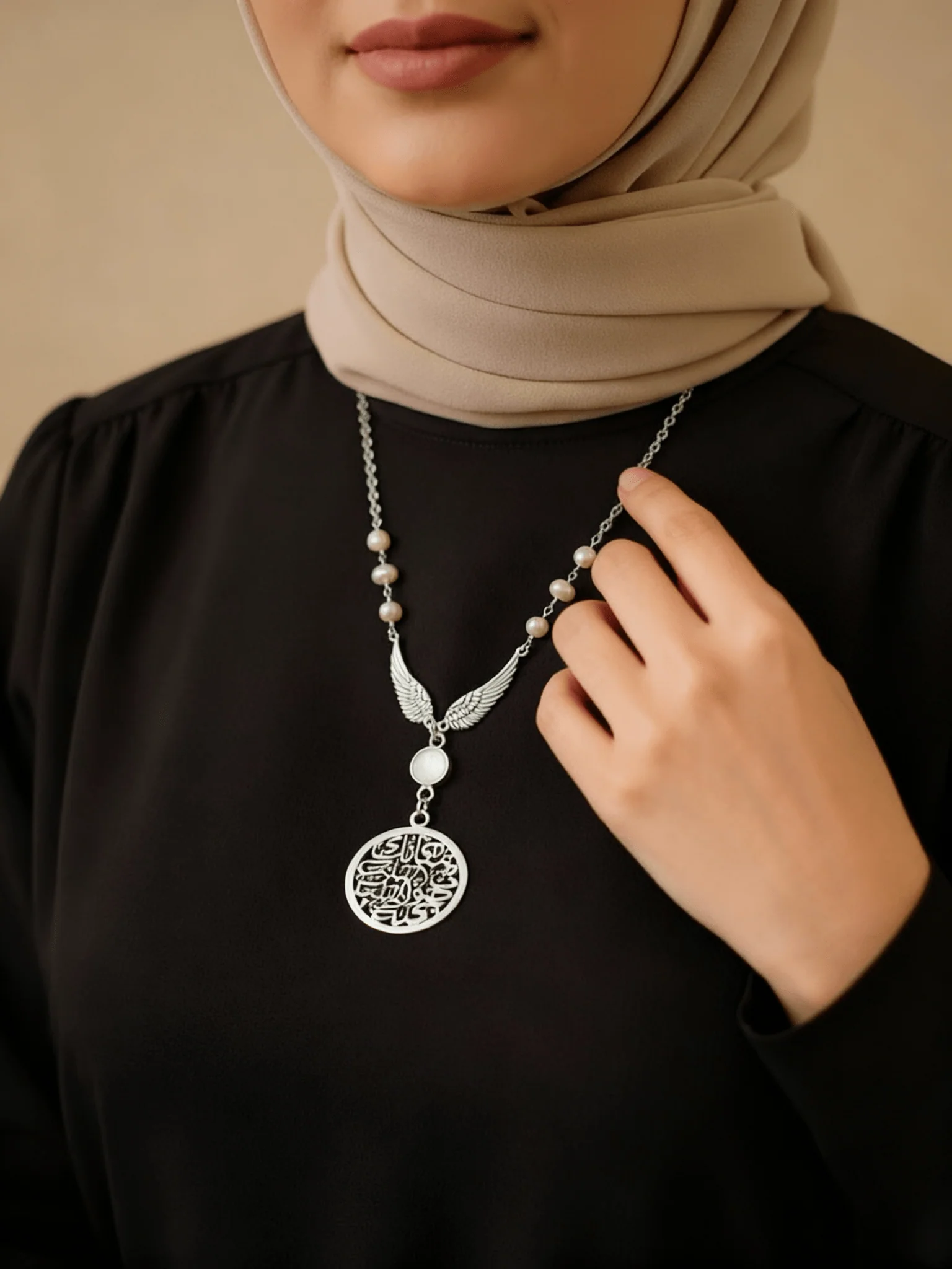 Najla Necklace - Silver Plated - Image 6