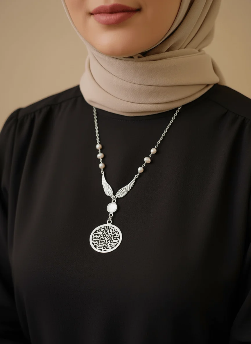 Najla Necklace - Silver Plated - Image 7