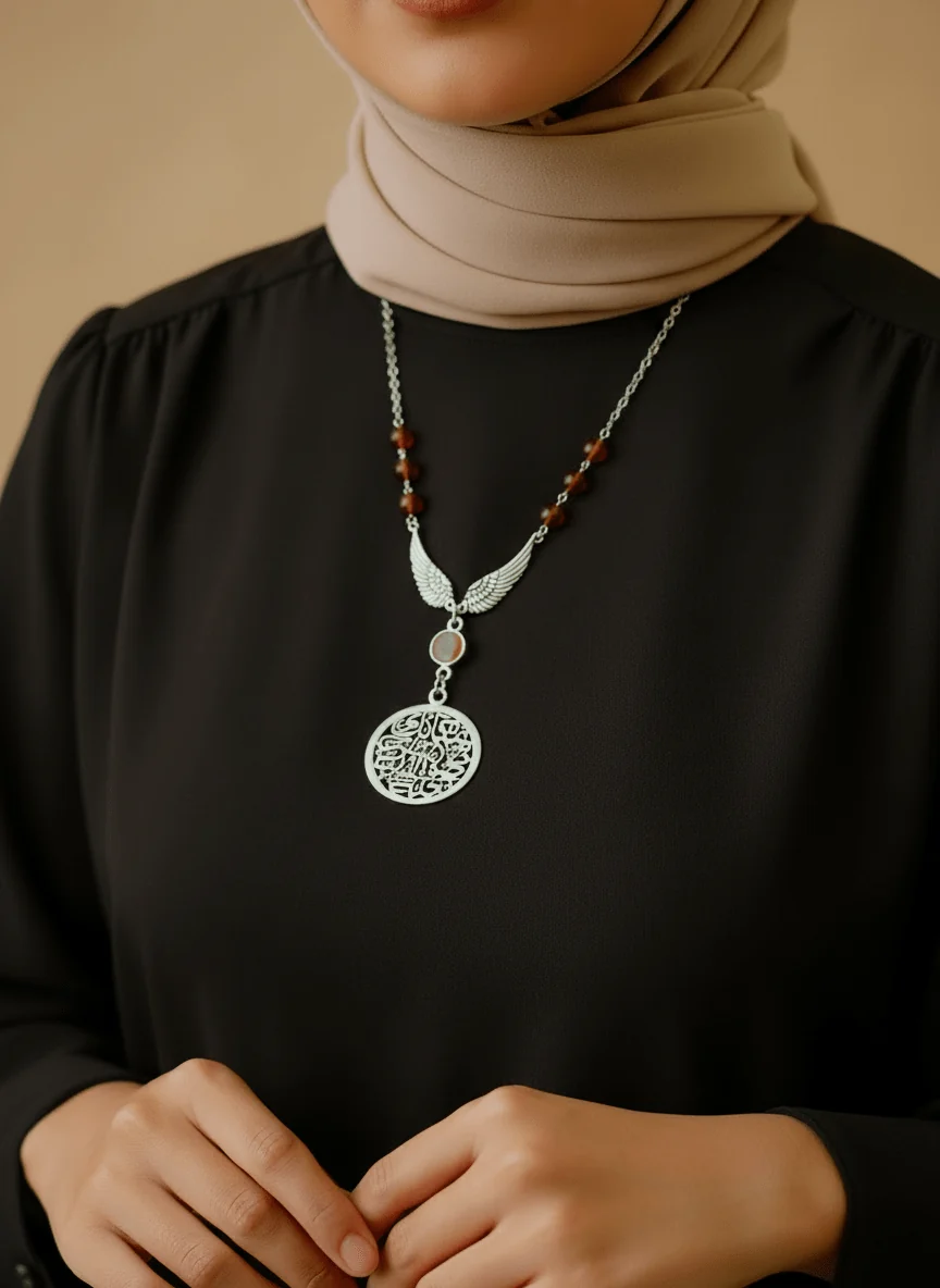 Najla Necklace - Silver Plated - Image 8