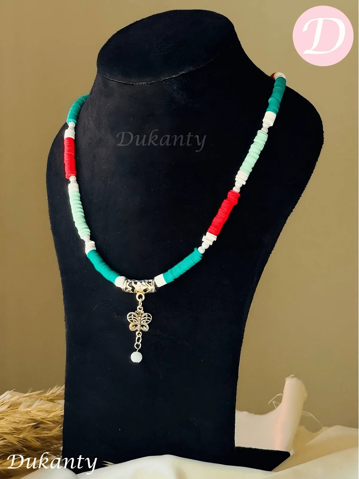 Nariman Necklace - Rubber And Pearl Stones - Image 2