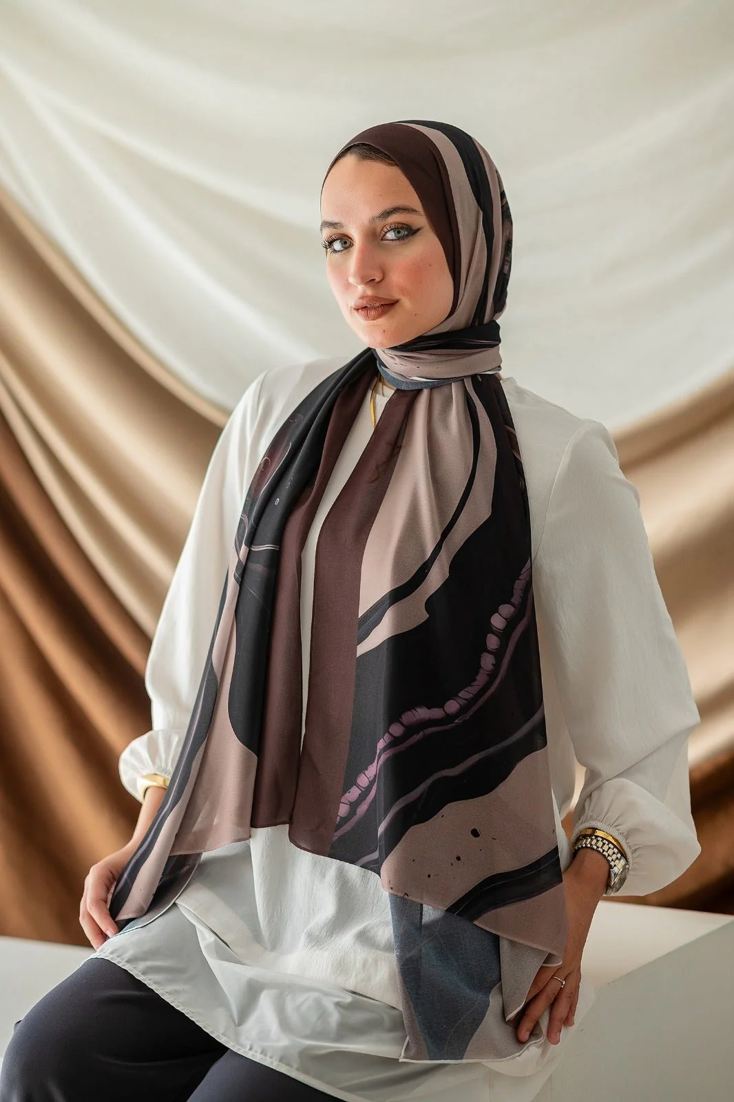 Nehal Scarf - Crepe Digital