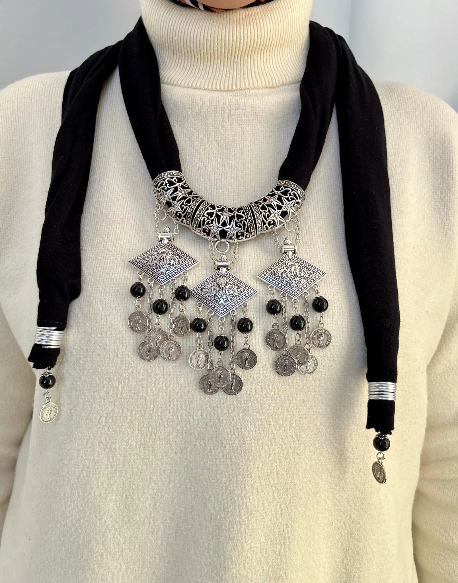 Neva Necklace Scarf - Cotton