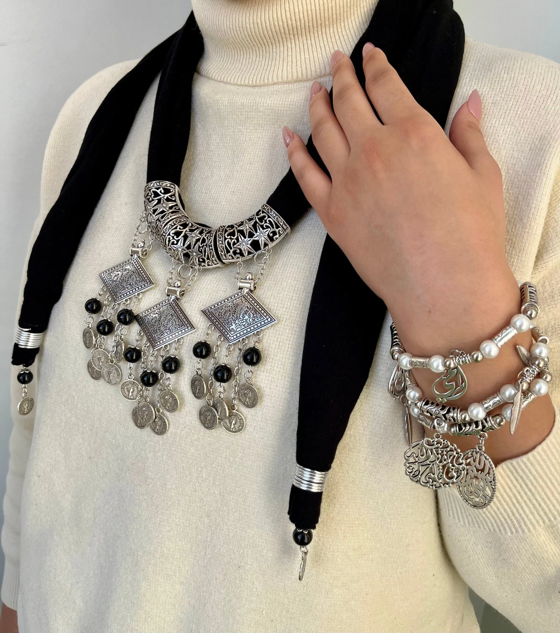 Neva Necklace Scarf - Cotton - Image 2