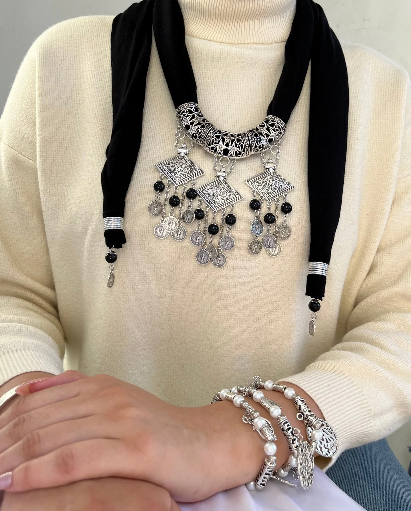 Neva Necklace Scarf - Cotton - Image 3