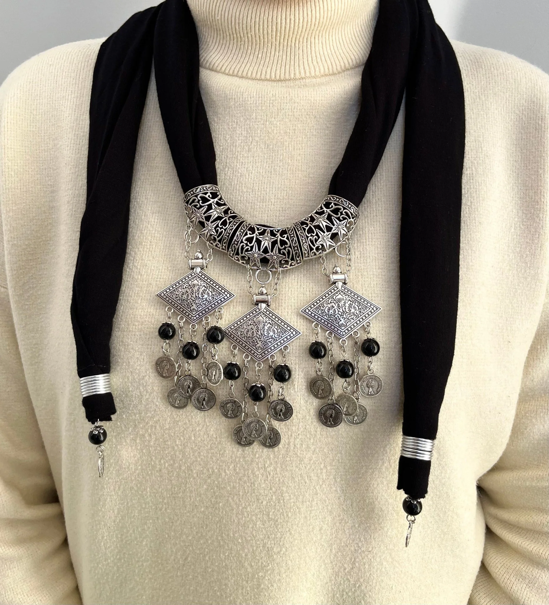 Neva Necklace Scarf - Cotton - Image 4