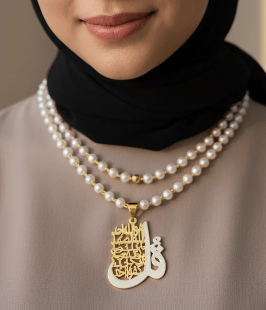 Nour Necklace - Silver & Gold Plated - Image 3