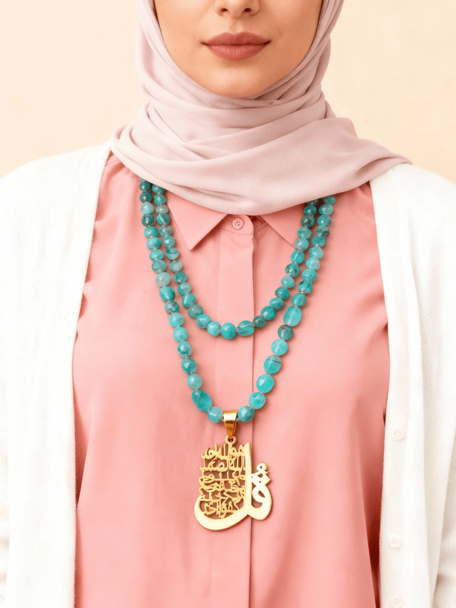 Nour Necklace - Silver & Gold Plated - Image 4