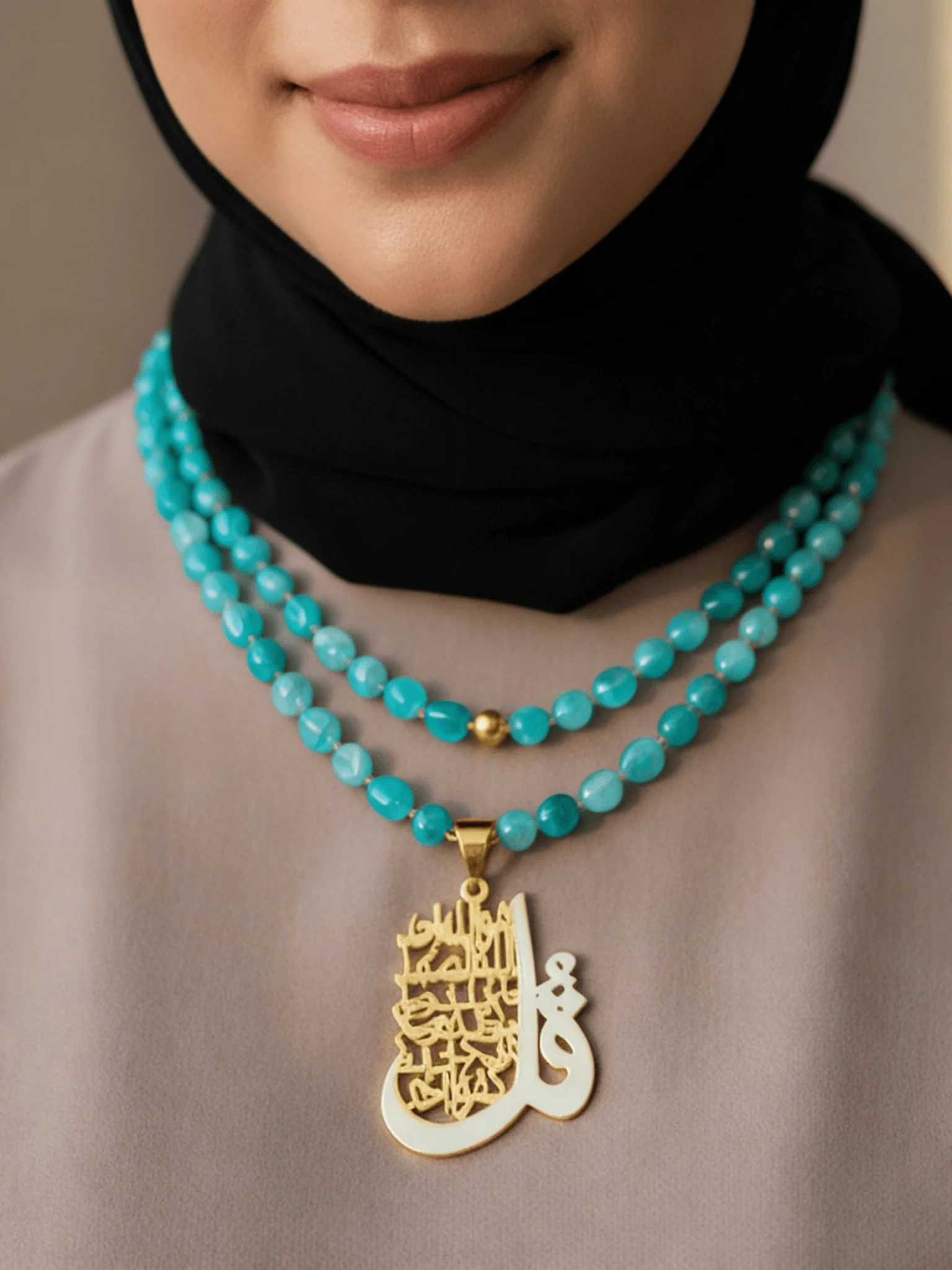 Nour Necklace - Silver & Gold Plated - Image 5