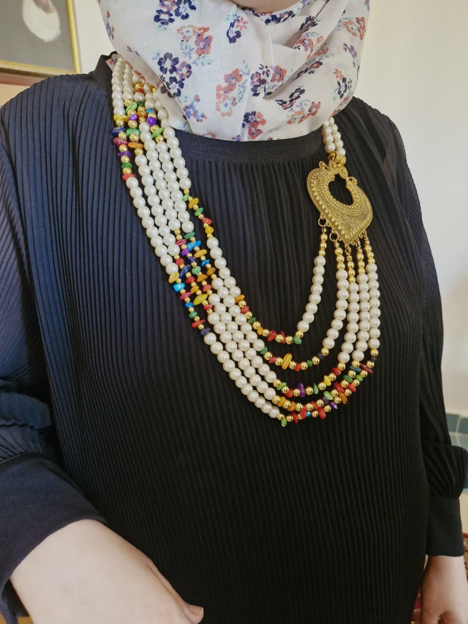 Noura Necklace - Pearl Stones - Image 6