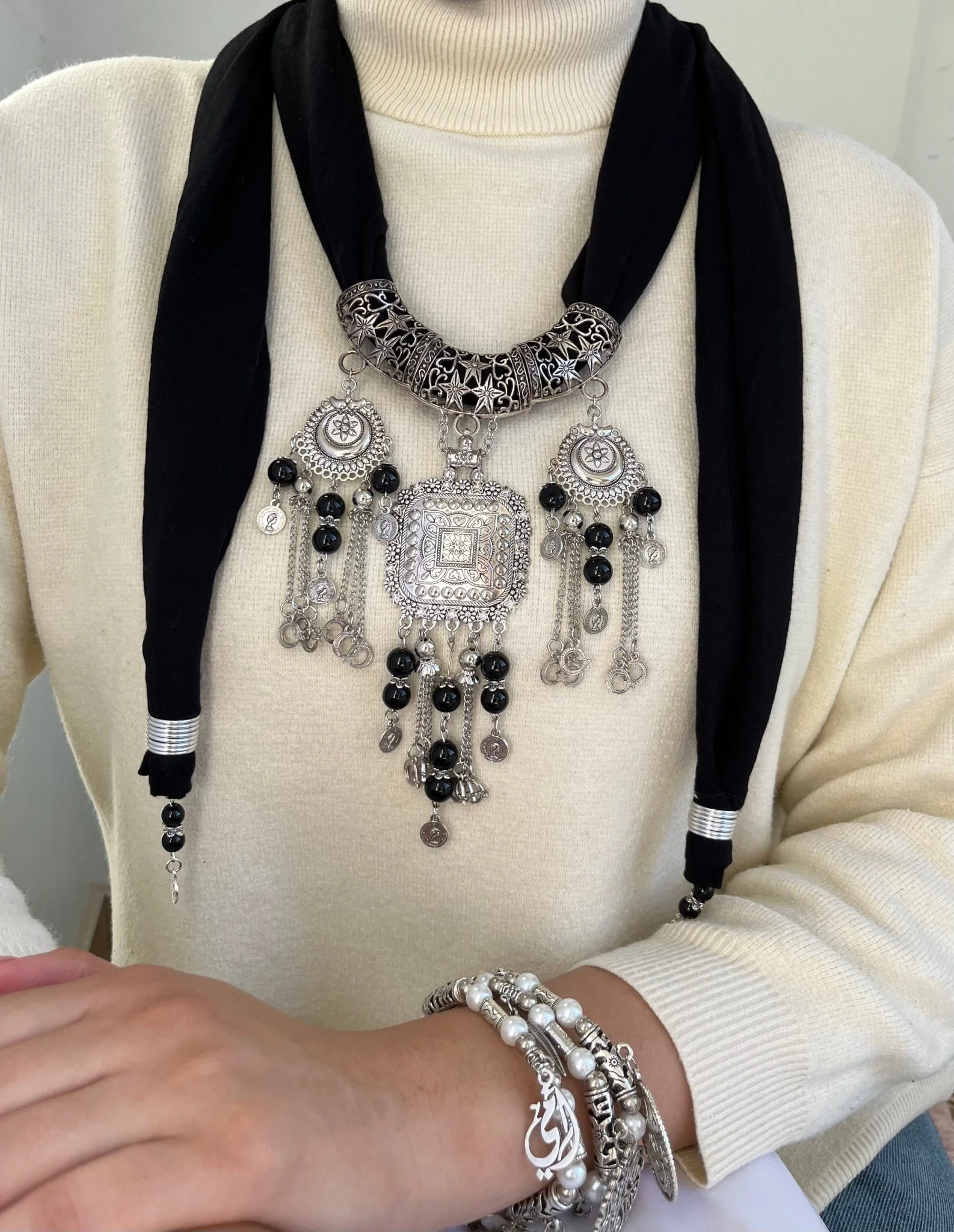 Parla Necklace Scarf - Cotton