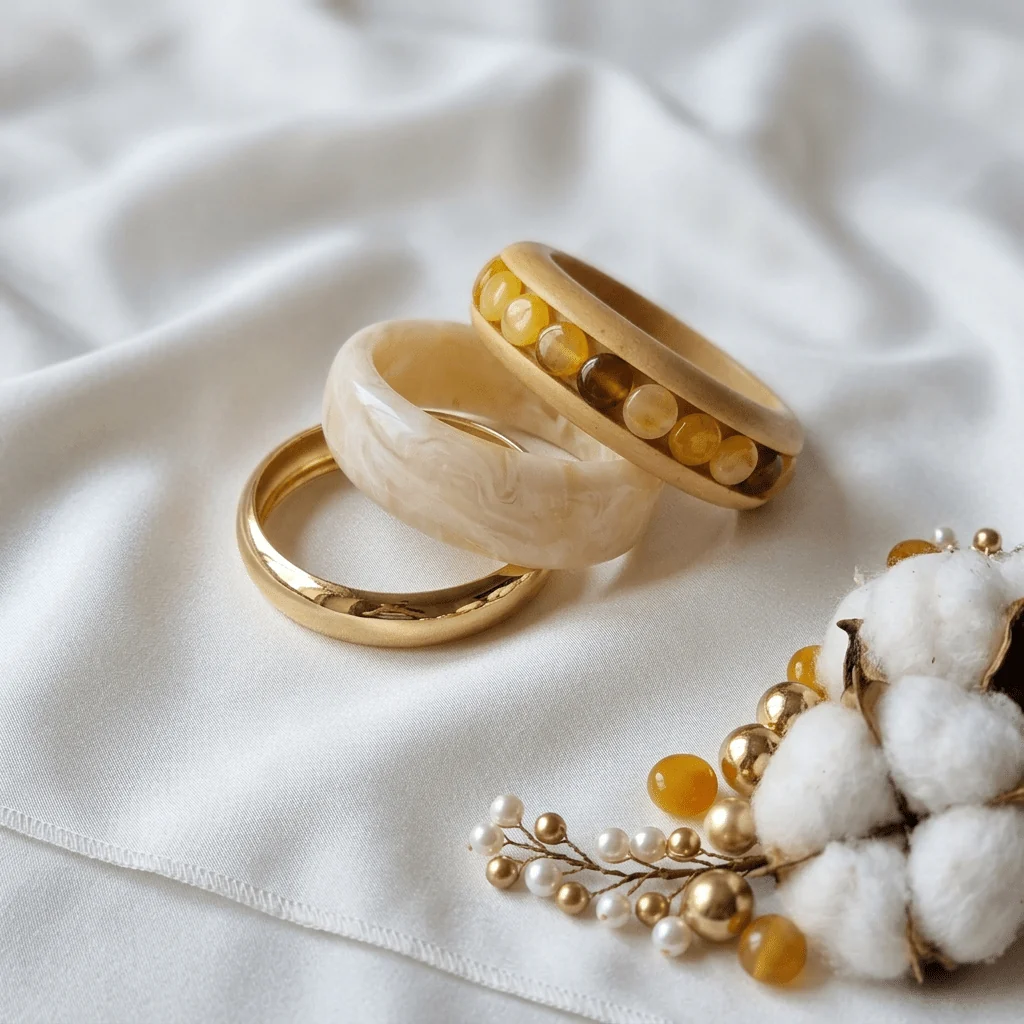 Raw Chic Bracelet Set - Boho Style - Image 5
