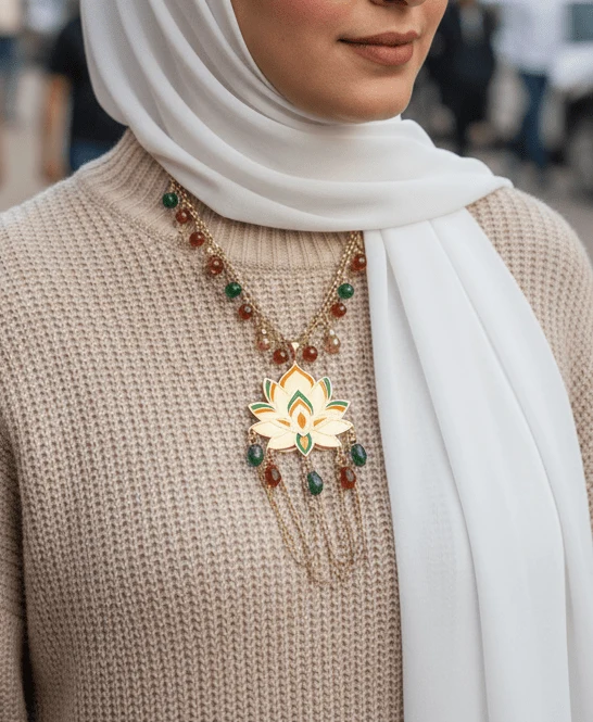 Rawan Necklace - Agate Stones