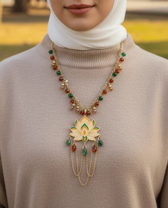 Rawan Necklace - Agate Stones - Image 2