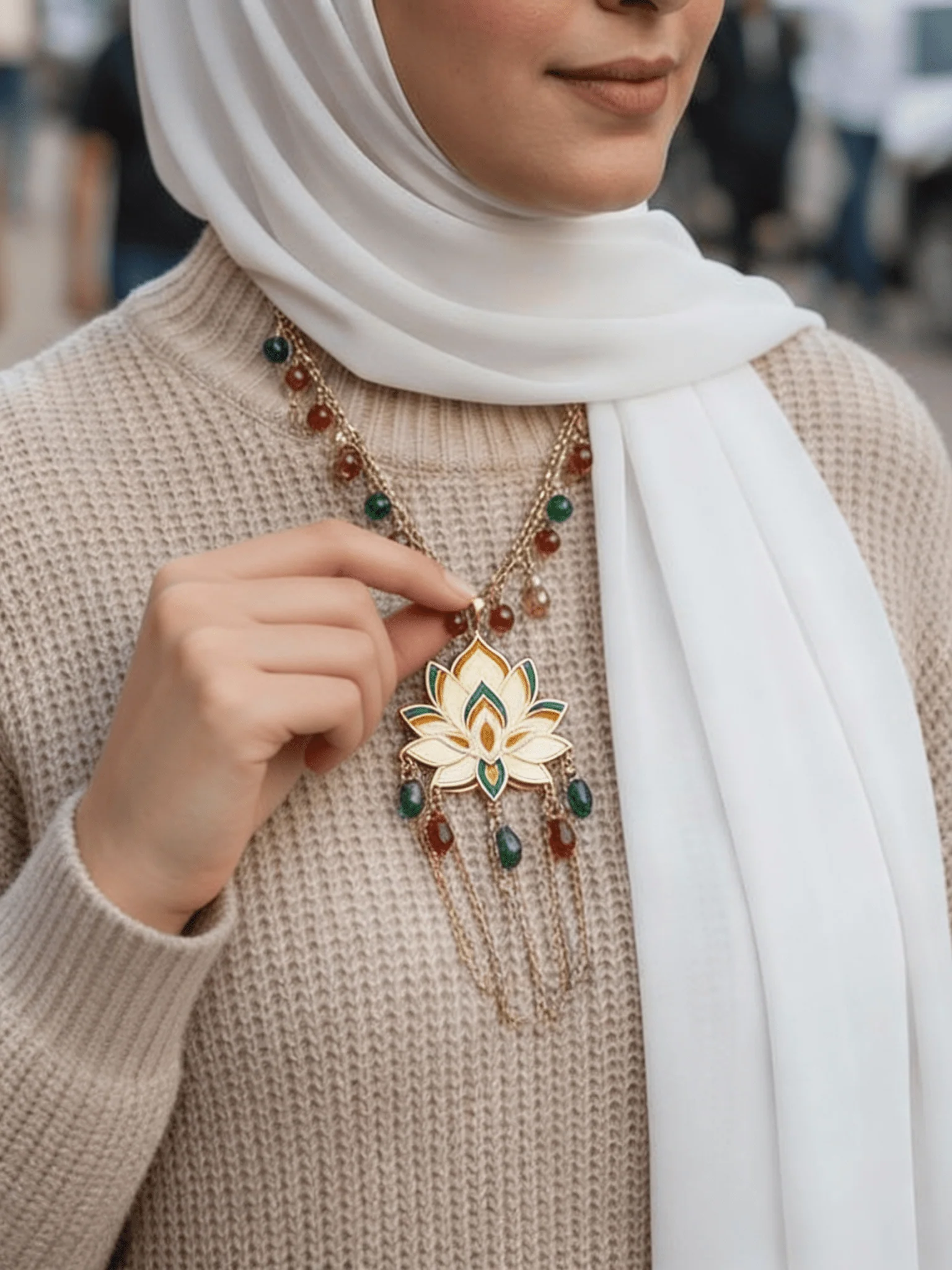 Rawan Necklace - Agate Stones - Image 3