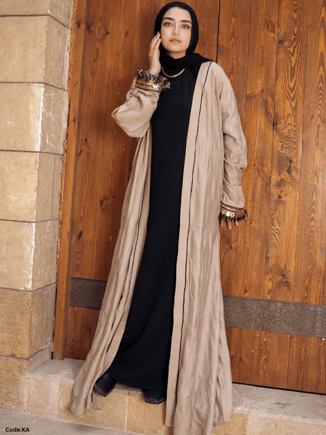 Reem islamic Cardigan - Linen - Image 4