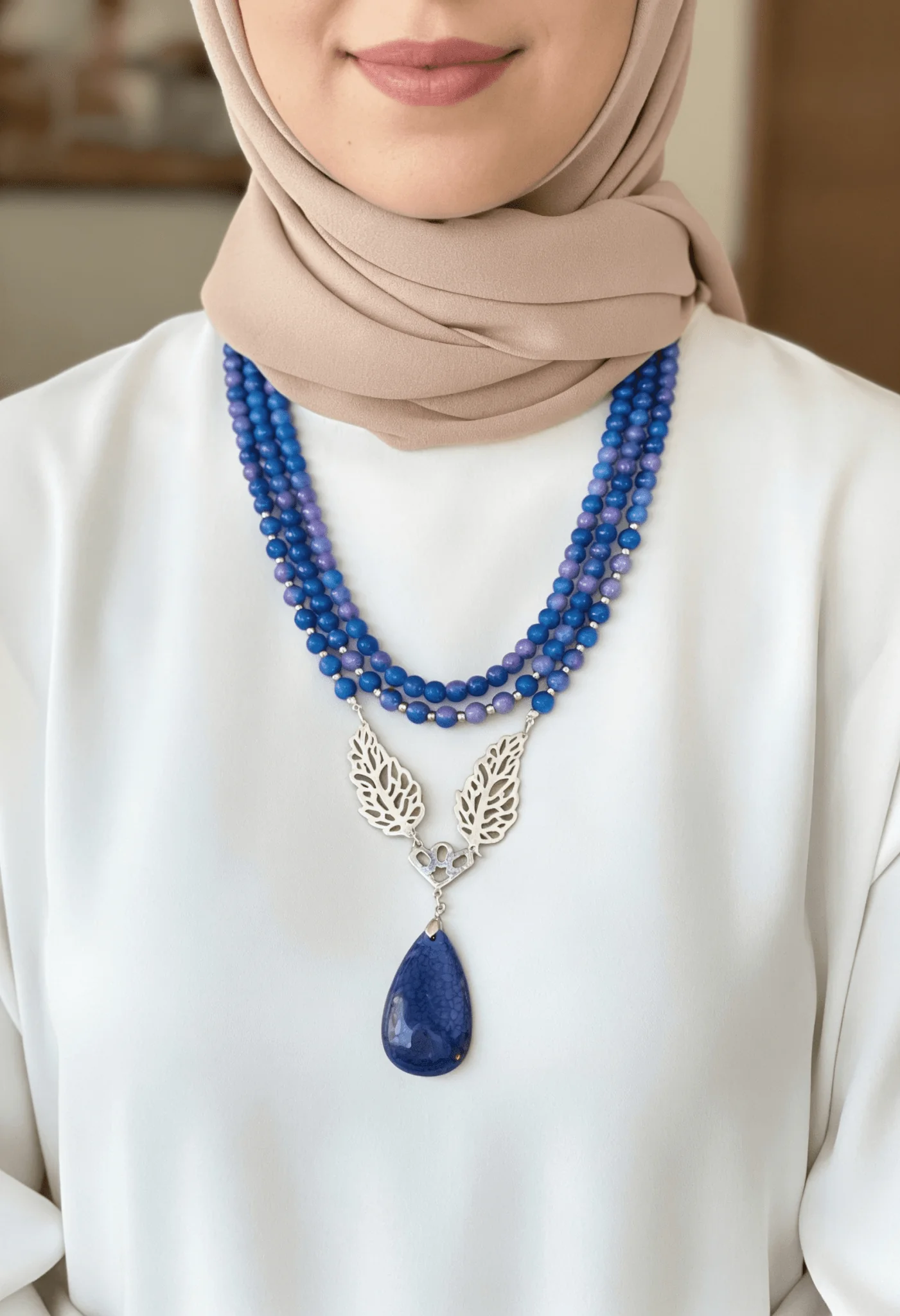 Rehab Necklace - Agate Stones