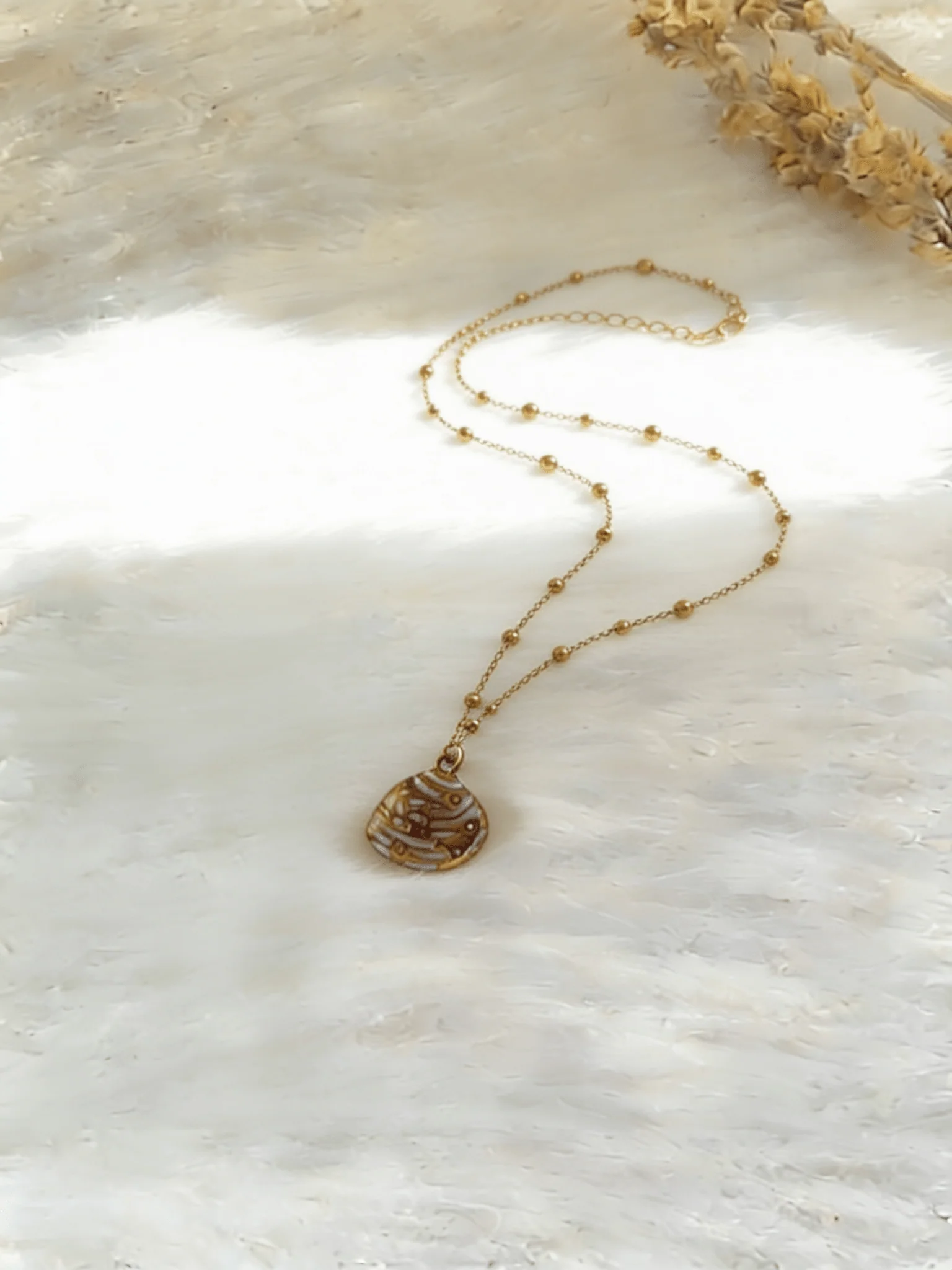 Rose Necklace - Stainless Steel - Image 2
