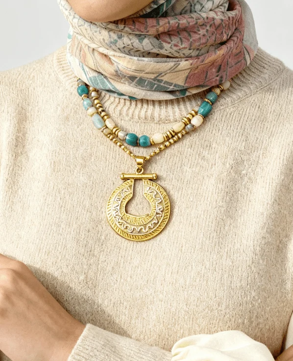 Ruqaya Necklace - Gold Plated - Image 2