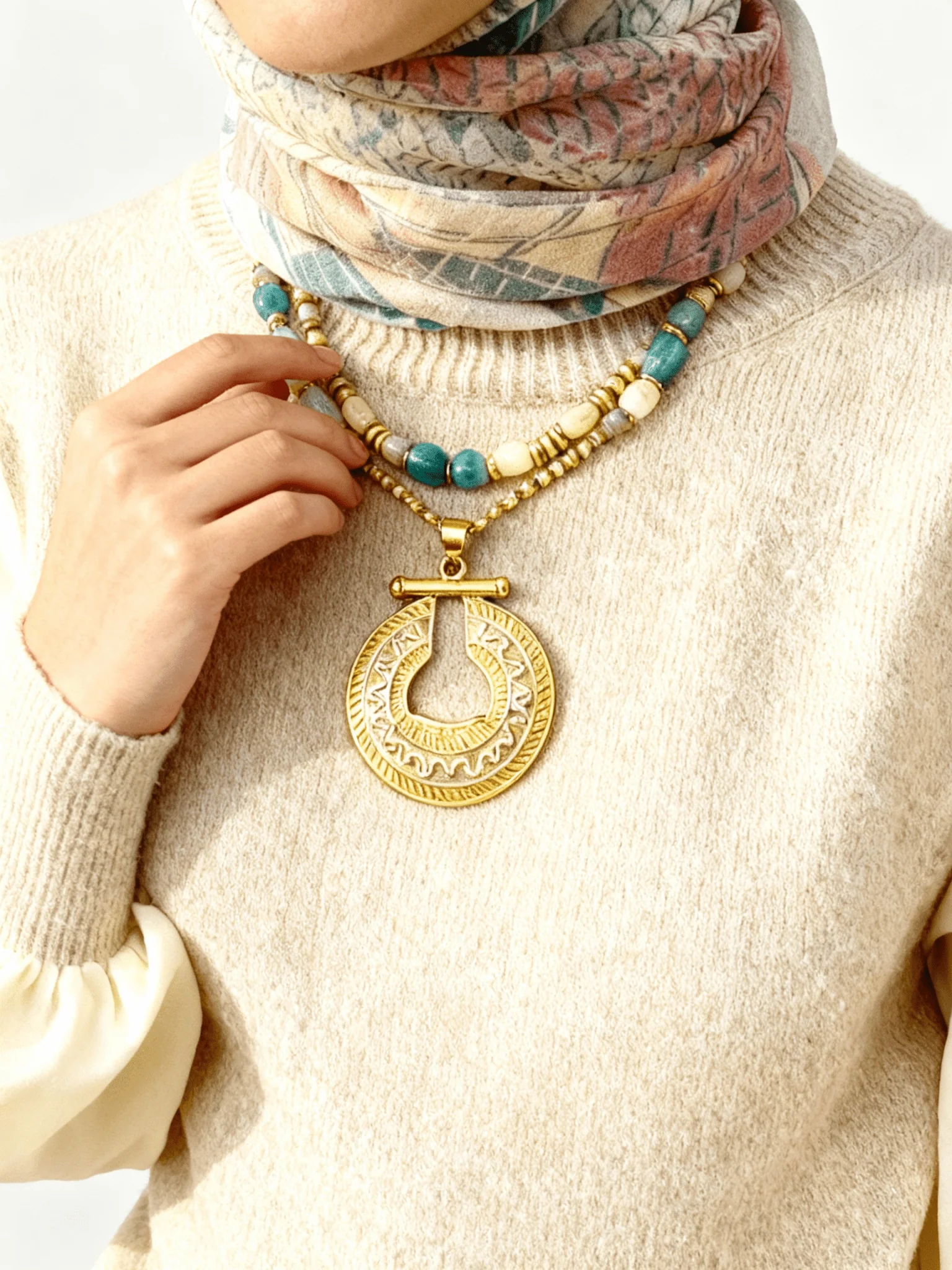 Ruqaya Necklace - Gold Plated - Image 4