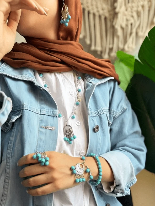 Salama Elegant Set - Turquoise Stones - Image 2