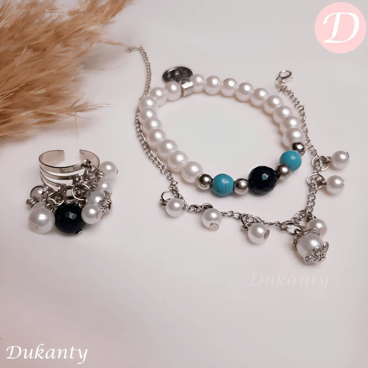 Sara Set - Pearl And Agate Stones - Image 3