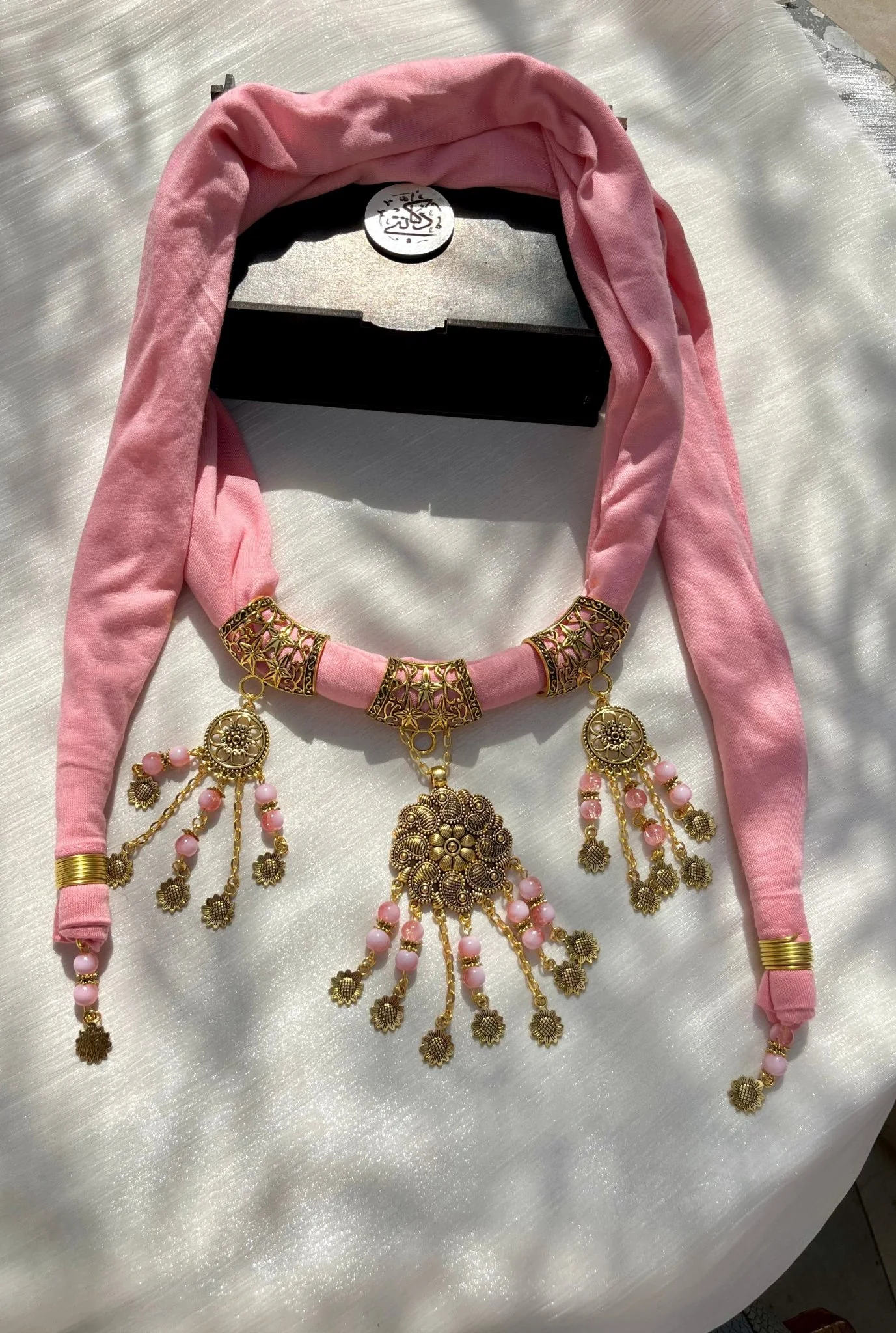 Shawq Necklace Scarf - Cotton - Image 4
