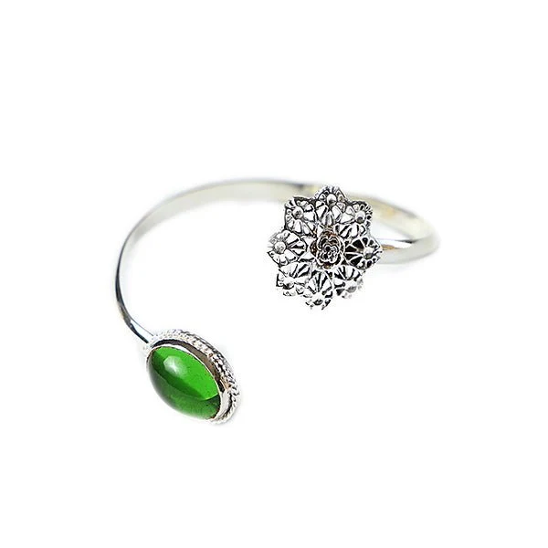 Silver Plated Flower Set - Image 4